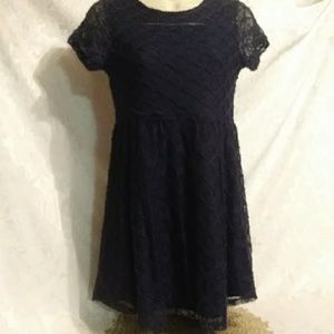 Ten Sixty Sherman Girls Beautiful Navy Lace Dress